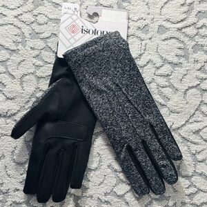 Isotoner Women's Basic Spandex Gloves, Size: L/XL, 
Color:Black Heather